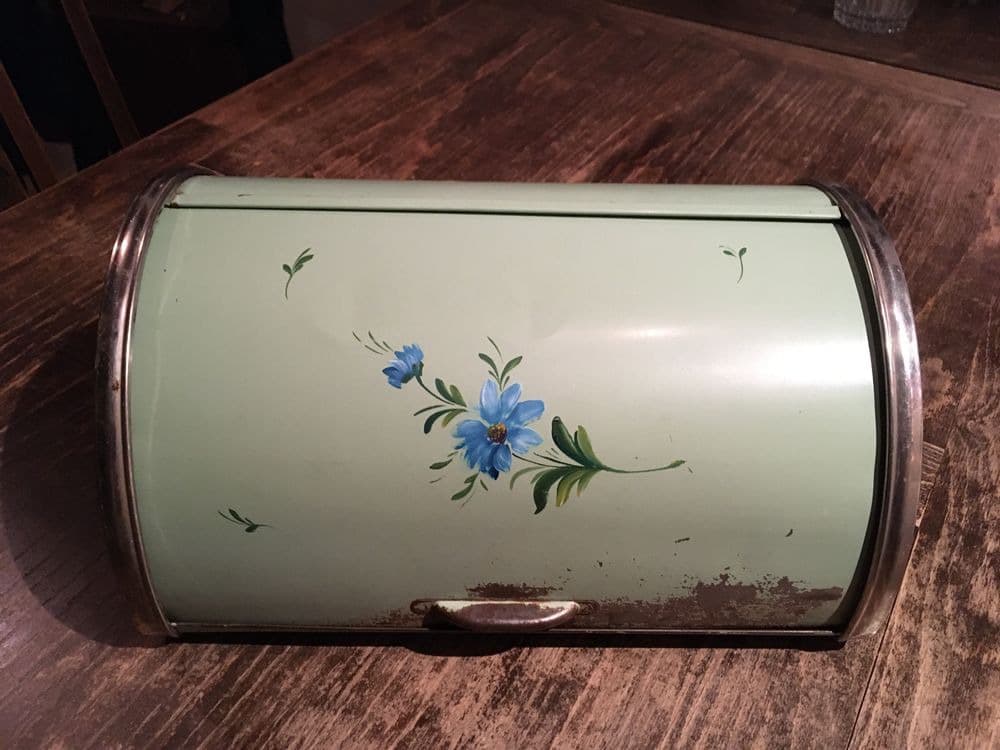 Vintage Brot-Kasten, mint, grün, Shabby Chic, retro, Box