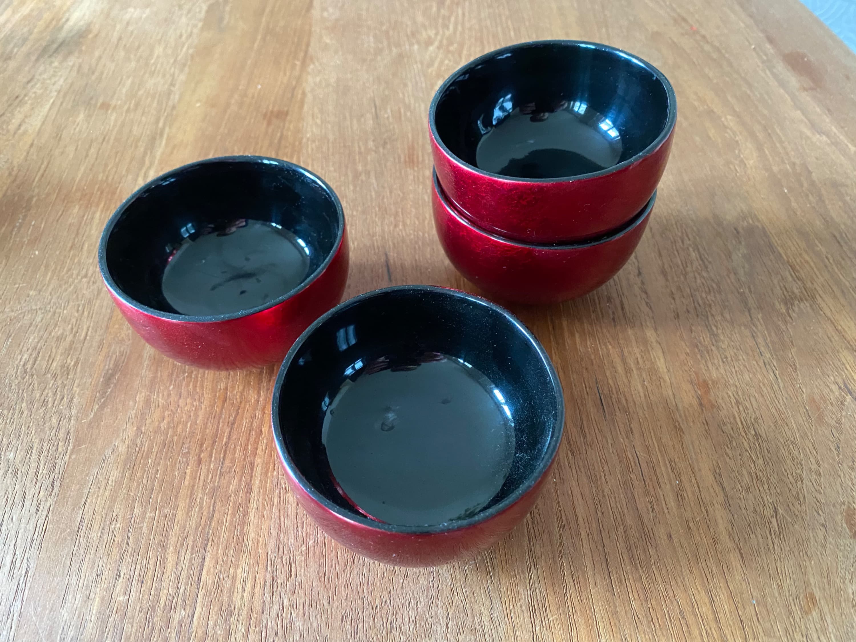 Asiatische Holzlack Schälchen