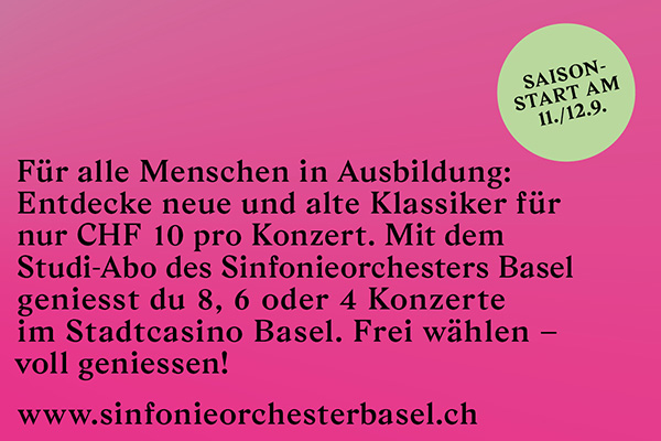  Sinfonieorchester Basel. Studi Abo