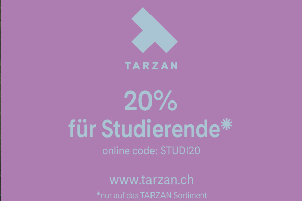 TARZAN - 20% für Studierende